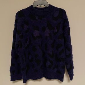 NWT Kate Spade fuzzy leopard sweater